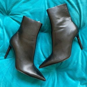 Zara black heeled ankle boots